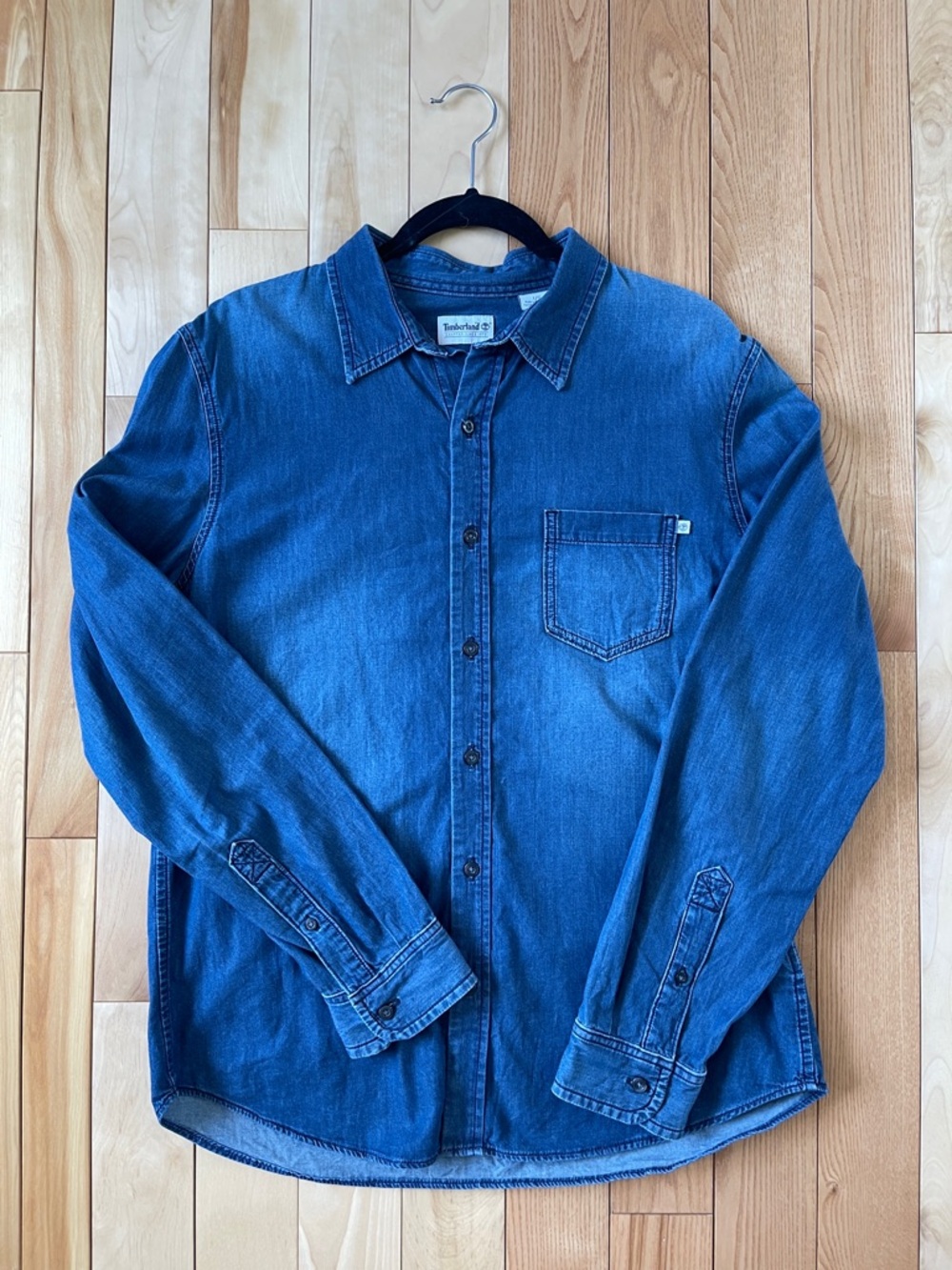 Timberland Denim Button‑Up Shirt – Men’s L (Slim Fit)